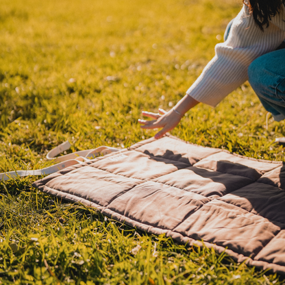 Customizable Dog Travel Mat - Chocolate Brown